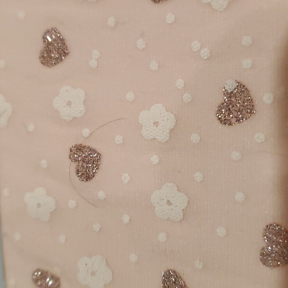 Girls flower and heart tights - Picture 3 of 5